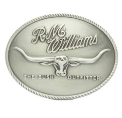 RM Williams Logo Buckle Silver