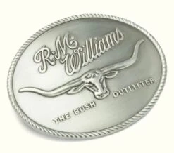 RM Williams Logo Buckle Silver -Casa Moda Store rm williams logo buckle silver northern ireland belfast lisburn 970