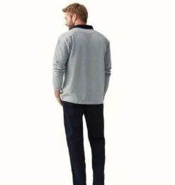RM Williams Mens Classic RMW Rugby Top Grey/Navy -Casa Moda Store rm williams mens classic rmw rugby top grey navy northern ireland belfast lisburn 101