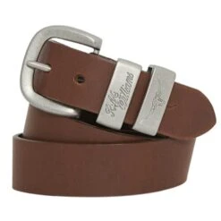 RM Williams Mens Drover Belt Dark Tan