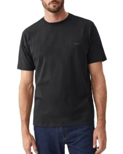 RM Williams Mens Parson T-Shirt Black/Chestnut