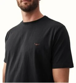 RM Williams Mens Parson T-Shirt Black/Chestnut -Casa Moda Store rm williams mens parson t shirt black chestnut northern ireland belfast lisburn 602
