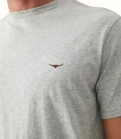 RM Williams Mens Parson T-Shirt Grey Marl/Chestnut -Casa Moda Store rm williams mens parson t shirt grey marl chestnut northern ireland belfast lisburn 357