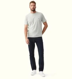 RM Williams Mens Parson T-Shirt Grey Marl/Chestnut -Casa Moda Store rm williams mens parson t shirt grey marl chestnut northern ireland belfast lisburn 935