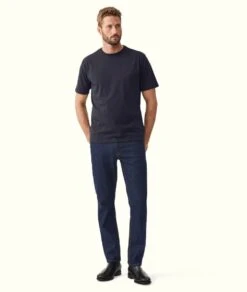 RM Williams Mens Parson T-Shirt Navy/Chestnut -Casa Moda Store rm williams mens parson t shirt navy chestnut northern ireland belfast lisburn 103