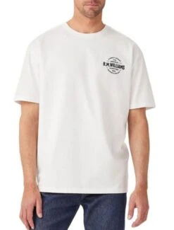RM Williams Mens Prospect Tee T-Shirt White