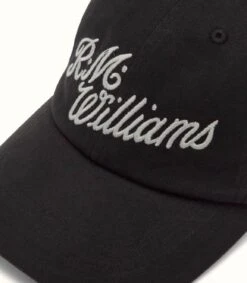 RM Williams Script Baseball Cap Black/Silver -Casa Moda Store rm williams script baseball cap black silver northern ireland belfast lisburn 874