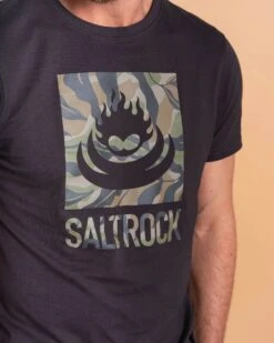 Saltrock Mens Camo Leaf Flame T-Shirt Dark Grey -Casa Moda Store saltrock mens camo leaf flame t shirt dark grey northern ireland belfast lisburn 129