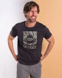 Saltrock Mens Camo Leaf Flame T-Shirt Dark Grey -Casa Moda Store saltrock mens camo leaf flame t shirt dark grey northern ireland belfast lisburn 861
