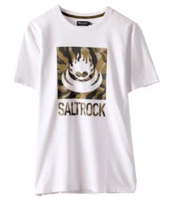 Saltrock Mens Camo Leaf Flame T-Shirt White -Casa Moda Store saltrock mens camo leaf flame t shirt white northern ireland belfast lisburn 434