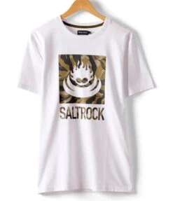 Saltrock Mens Camo Leaf Flame T-Shirt White -Casa Moda Store saltrock mens camo leaf flame t shirt white northern ireland belfast lisburn 986