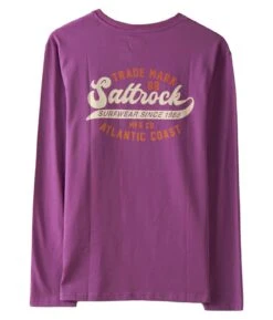 Saltrock Mens Home Run Long Sleeve T-Shirt Purple
