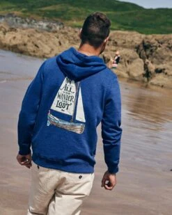 Saltrock Men's Lost Ships Pop Hoodie Blue -Casa Moda Store saltrock mens lost ships pop hoodie blue northern ireland belfast lisburn 448