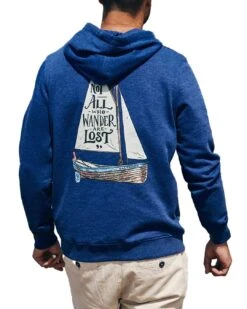 Saltrock Men's Lost Ships Pop Hoodie Blue