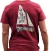 Saltrock Mens Lost Ships T-Shirt Dark Red