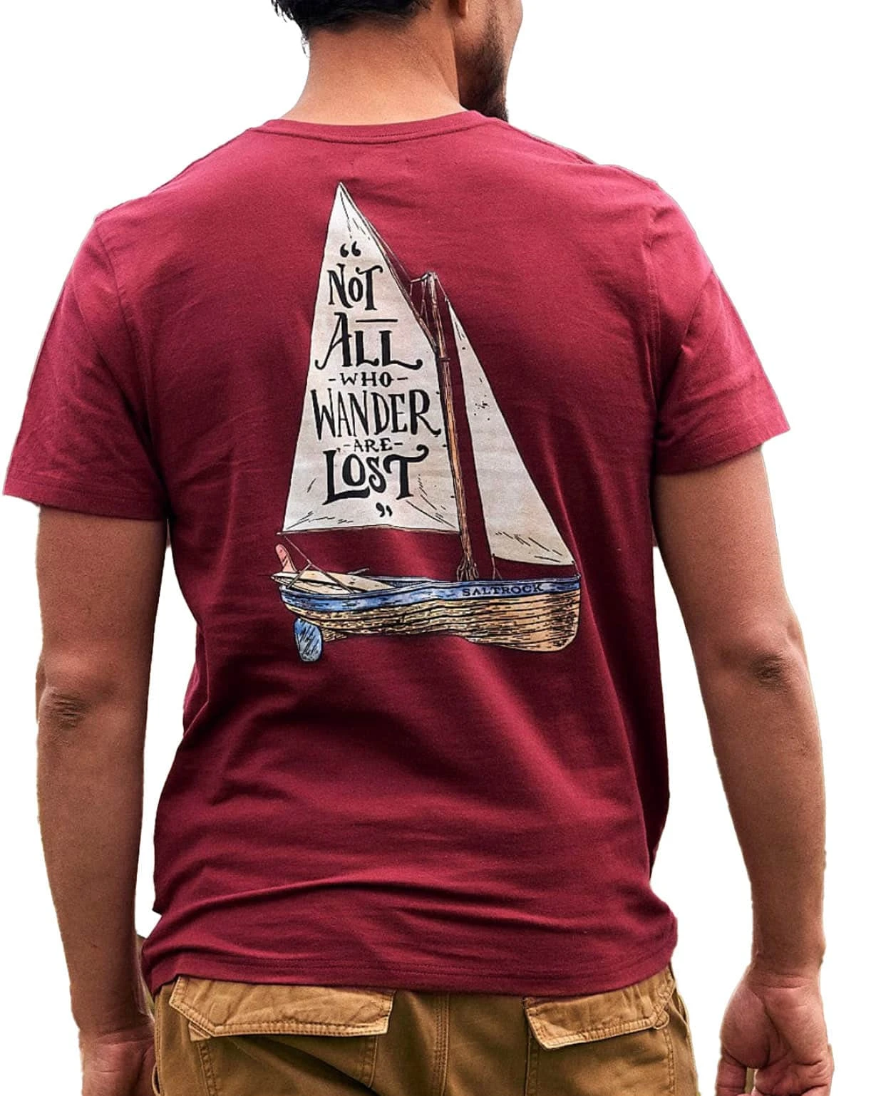Saltrock Mens Lost Ships T-Shirt Dark Red 3 Saltrock Mens Lost Ships T-Shirt Dark Red