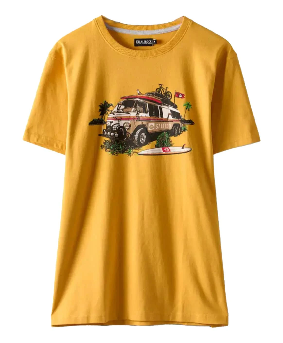 Saltrock Mens Retro Camper T-Shirt Gold 7 Saltrock Mens Retro Camper T-Shirt Gold - Image 5