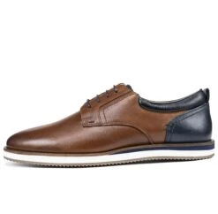 Sloane Shoes Mens Brandon Casual Trainers Cognac/Navy