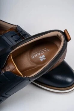 Sloane Shoes Mens Brandon Casual Trainers Navy/Cognac -Casa Moda Store sloane shoes mens brandon casual trainers navy cognac northern ireland belfast lisburn 591