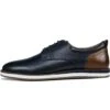 Sloane Shoes Mens Brandon Casual Trainers Navy/Cognac