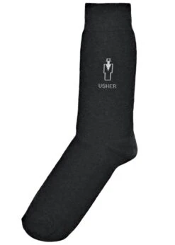Usher Wedding Socks - Black