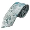 Vichi Mens Tie & Pocket Square Set Floral Turquoise