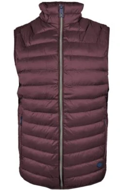 White Label Men's Gilet Body Warmer Harding Burgundy