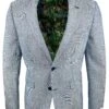 White Label Mens Jasper Jacket Tapered Fit Blue/White Geometric