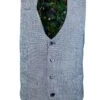 White Label Mens Jasper Waistcoat Tapered Fit Blue/White Geometric