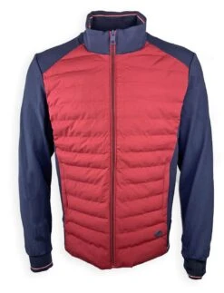 White Label Men's Kingsford Hybrid Zip Up Casual Jacket Red