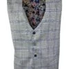 White Label Mens Waistcoat Tapered Fit Grey/Navy POW Check -Casa Moda Store white label mens waistcoat tapered fit grey navy pow check northern ireland belfast 145