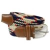 White Label Mens Webbing Elastic Stretch Belt Beige/Navy -Casa Moda Store white label mens webbing elastic stretch belt beige navy northern ireland belfast lisburn 523