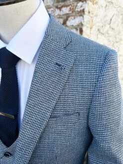 White Label Tapered Fit Houndstooth Jasper Jacket Blue -Casa Moda Store white label tapered fit houndstooth jasper jacket blue northern ireland belfast lisburn 377