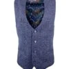 White Label Tapered Fit Navy/Grey POW Check Waistcoat -Casa Moda Store white label tapered fit navy grey pow check waistcoat northern ireland belfast lisburn 312