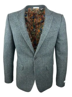 White Label Tapered Fit Sports Jacket Jasper Green Tweed