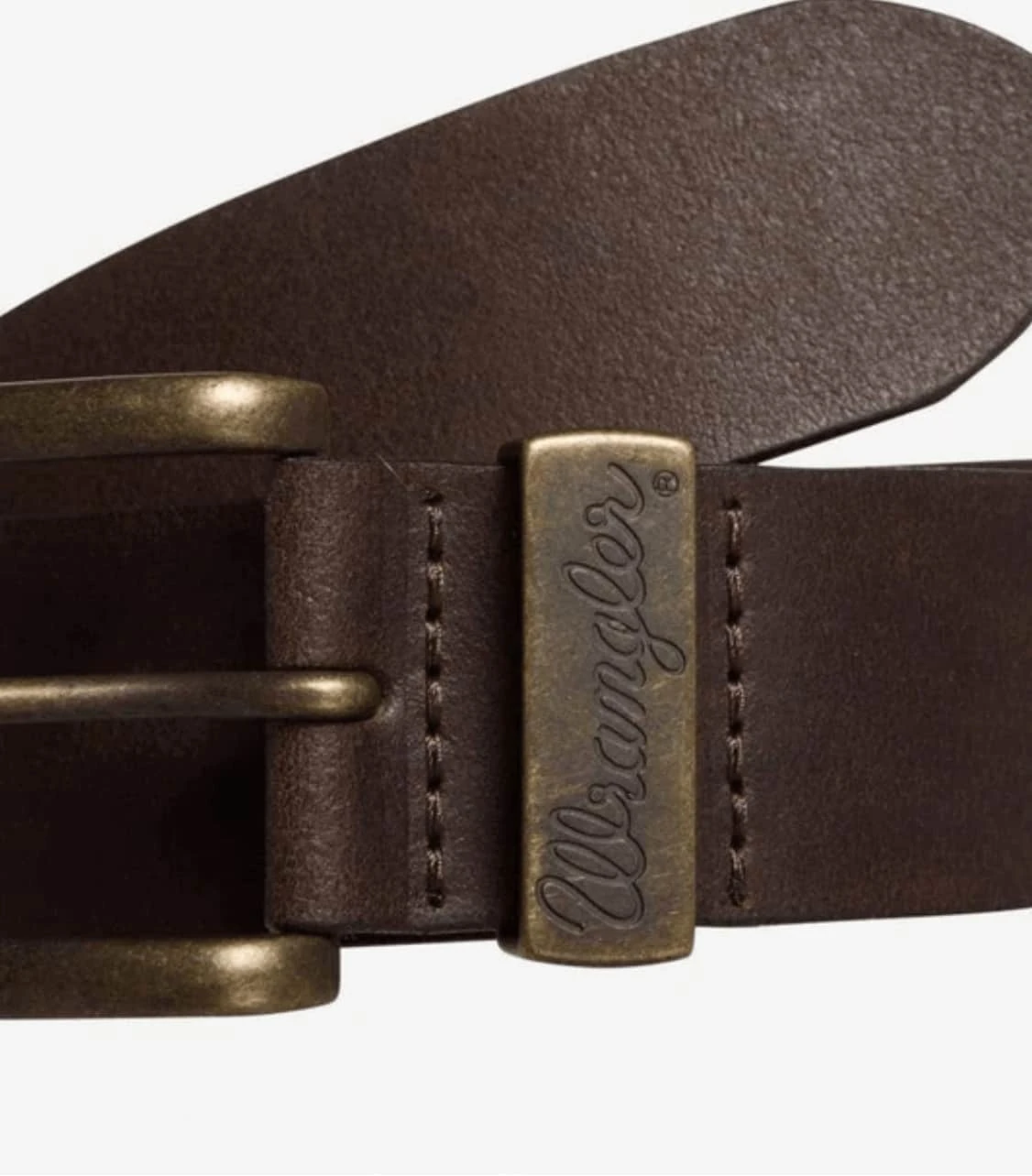 Wrangler Men's Belt Metal Loop Leather Brown 6 Wrangler Men's Belt Metal Loop Leather Brown - Image 4