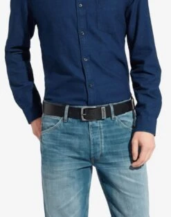 Wrangler Men's Metal Loop Leather Belt Black -Casa Moda Store wrangler mens metal loop leather belt black northern ireland belfast lisburn 323