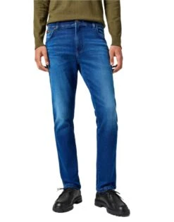 Wrangler Mens Texas Authentic Slim 822 Jeans Blue Jam
