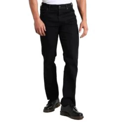 Wrangler Mens Texas Original Straight Leg Jeans Black